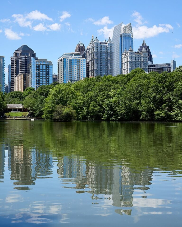 Piedmont Parks Lake Clara Meer with Midtown Atlanta skyline 2024 104A8428 FrankSchulenburg 768x960